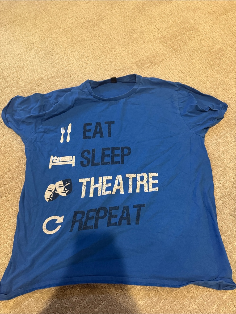 Anvil Blue 'Eat Sleep Theatre Repeat' Graphic Tee